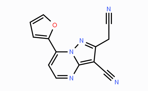 CAS No. 860784-93-6, 2-(Cyanomethyl)-7-(2-furyl)pyrazolo[1,5-a]pyrimidine-3-carbonitrile