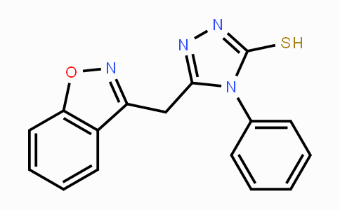 CAS No. 860785-59-7, 5-(1,2-Benzisoxazol-3-ylmethyl)-4-phenyl-4H-1,2,4-triazole-3-thiol