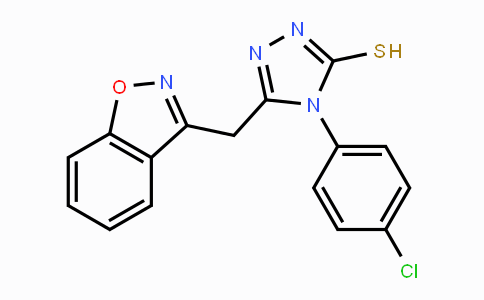 CAS No. 860785-62-2, 5-(1,2-Benzisoxazol-3-ylmethyl)-4-(4-chlorophenyl)-4H-1,2,4-triazole-3-thiol