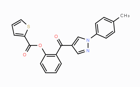 CAS No. 955964-93-9, 2-{[1-(4-Methylphenyl)-1H-pyrazol-4-yl]carbonyl}phenyl 2-thiophenecarboxylate