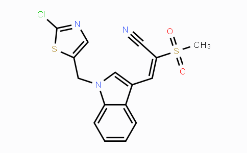 CAS No. 860787-40-2, (E)-3-{1-[(2-Chloro-1,3-thiazol-5-yl)methyl]-1H-indol-3-yl}-2-(methylsulfonyl)-2-propenenitrile