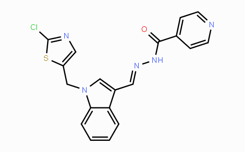 CAS No. 860787-41-3, N'-((E)-{1-[(2-Chloro-1,3-thiazol-5-yl)methyl]-1H-indol-3-yl}methylidene)isonicotinohydrazide