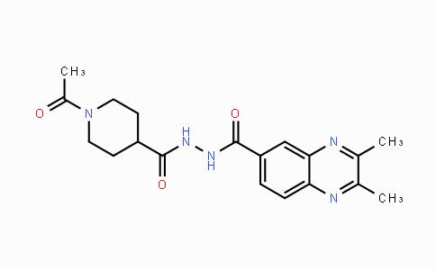 CAS No. 860787-46-8, N'-[(1-Acetyl-4-piperidinyl)carbonyl]-2,3-dimethyl-6-quinoxalinecarbohydrazide