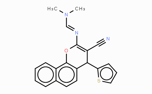 CAS No. 860787-49-1, N'-[3-Cyano-4-(2-thienyl)-4H-benzo[h]chromen-2-yl]-N,N-dimethyliminoformamide