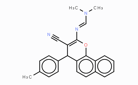 CAS No. 860787-52-6, N'-[3-Cyano-4-(4-methylphenyl)-4H-benzo[h]chromen-2-yl]-N,N-dimethyliminoformamide