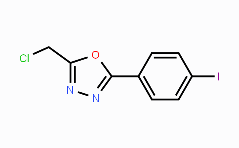CAS No. 623907-47-1, 2-(Chloromethyl)-5-(4-iodophenyl)-1,3,4-oxadiazole