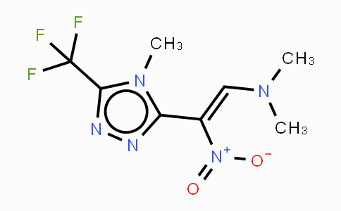 CAS No. 320424-59-7, N,N-Dimethyl-2-[4-methyl-5-(trifluoromethyl)-4H-1,2,4-triazol-3-yl]-2-nitro-1-ethylenamine
