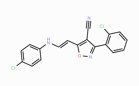 CAS No. 320424-88-2, 5-[2-(4-Chloroanilino)vinyl]-3-(2-chlorophenyl)-4-isoxazolecarbonitrile