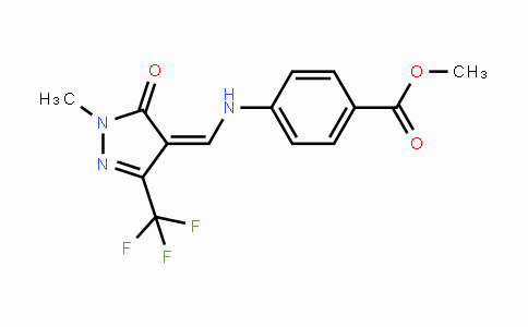 CAS No. 320425-12-5, Methyl 4-({[1-methyl-5-oxo-3-(trifluoromethyl)-1,5-dihydro-4H-pyrazol-4-yliden]methyl}amino)benzenecarboxylate