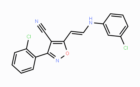 CAS No. 320415-79-0, 5-[2-(3-Chloroanilino)vinyl]-3-(2-chlorophenyl)-4-isoxazolecarbonitrile