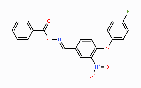CAS No. 320416-80-6, N-(Benzoyloxy)-N-{[4-(4-fluorophenoxy)-3-nitrophenyl]methylene}amine