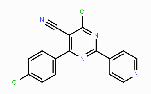 CAS No. 320417-67-2, 4-Chloro-6-(4-chlorophenyl)-2-(4-pyridinyl)-5-pyrimidinecarbonitrile