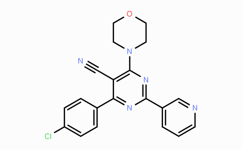 CAS No. 320417-68-3, 4-(4-Chlorophenyl)-6-morpholino-2-(3-pyridinyl)-5-pyrimidinecarbonitrile