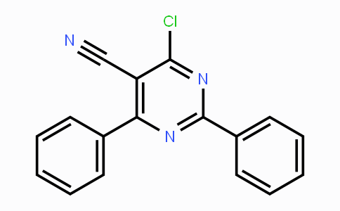 CAS No. 737-53-1, 4-Chloro-2,6-diphenyl-5-pyrimidinecarbonitrile