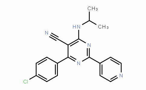 CAS No. 320417-99-0, 4-(4-Chlorophenyl)-6-(isopropylamino)-2-(4-pyridinyl)-5-pyrimidinecarbonitrile
