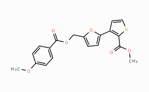 CAS No. 320418-01-7, Methyl 3-(5-{[(4-methoxybenzoyl)oxy]methyl}-2-furyl)-2-thiophenecarboxylate