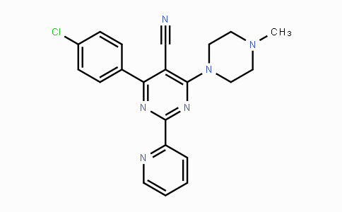 CAS No. 320418-23-3, 4-(4-Chlorophenyl)-6-(4-methylpiperazino)-2-(2-pyridinyl)-5-pyrimidinecarbonitrile