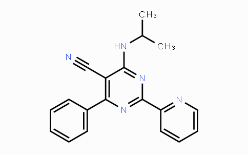 CAS No. 320418-25-5, 4-(Isopropylamino)-6-phenyl-2-(2-pyridinyl)-5-pyrimidinecarbonitrile