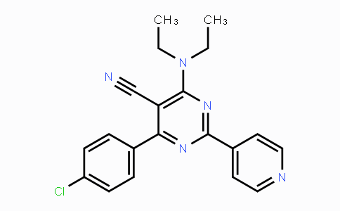 CAS No. 320418-26-6, 4-(4-Chlorophenyl)-6-(diethylamino)-2-(4-pyridinyl)-5-pyrimidinecarbonitrile