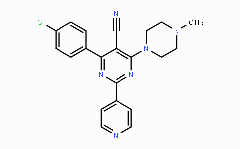 CAS No. 320418-28-8, 4-(4-Chlorophenyl)-6-(4-methylpiperazino)-2-(4-pyridinyl)-5-pyrimidinecarbonitrile