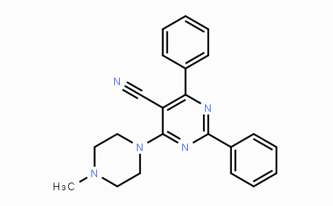CAS No. 320418-29-9, 4-(4-Methylpiperazino)-2,6-diphenyl-5-pyrimidinecarbonitrile