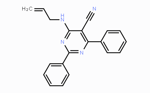 CAS No. 320418-31-3, 4-(Allylamino)-2,6-diphenyl-5-pyrimidinecarbonitrile