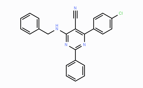 CAS No. 320418-67-5, 4-(Benzylamino)-6-(4-chlorophenyl)-2-phenyl-5-pyrimidinecarbonitrile