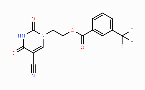 CAS No. 320420-10-8, 2-[5-Cyano-2,4-dioxo-3,4-dihydro-1(2H)-pyrimidinyl]ethyl 3-(trifluoromethyl)benzenecarboxylate