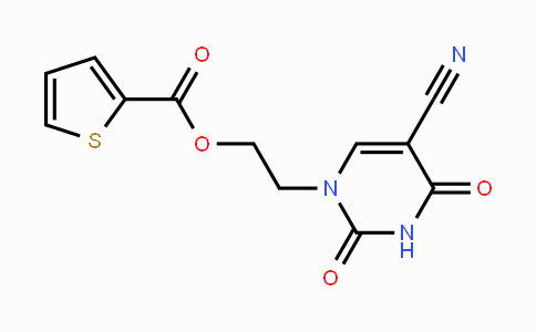 CAS No. 320420-12-0, 2-[5-Cyano-2,4-dioxo-3,4-dihydro-1(2H)-pyrimidinyl]ethyl 2-thiophenecarboxylate