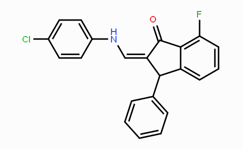 CAS No. 321430-66-4, 2-[(4-Chloroanilino)methylene]-7-fluoro-3-phenyl-1-indanone
