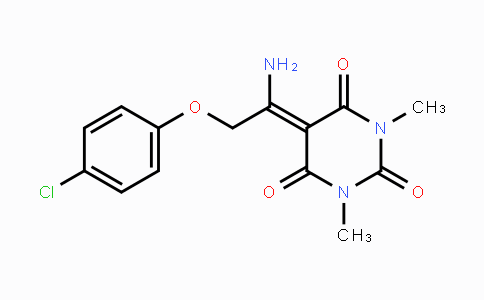 CAS No. 321430-70-0, 5-[1-Amino-2-(4-chlorophenoxy)ethylidene]-1,3-dimethyl-2,4,6(1H,3H,5H)-pyrimidinetrione