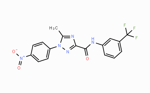 CAS No. 321431-13-4, 5-Methyl-1-(4-nitrophenyl)-N-[3-(trifluoromethyl)phenyl]-1H-1,2,4-triazole-3-carboxamide