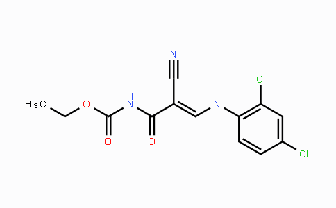 CAS No. 321432-13-7, Ethyl N-[2-cyano-3-(2,4-dichloroanilino)acryloyl]carbamate
