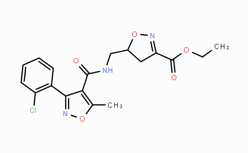 CAS No. 321432-32-0, Ethyl 5-[({[3-(2-chlorophenyl)-5-methyl-4-isoxazolyl]carbonyl}amino)methyl]-4,5-dihydro-3-isoxazolecarboxylate