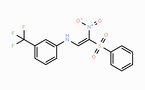 CAS No. 321433-84-5, N-[2-Nitro-2-(phenylsulfonyl)vinyl]-3-(trifluoromethyl)aniline