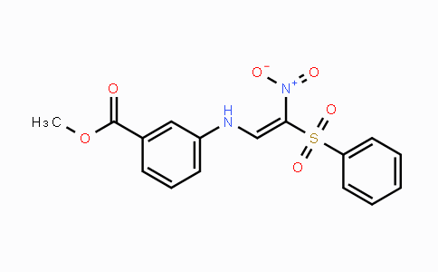 CAS No. 477864-69-0, Methyl 3-{[2-nitro-2-(phenylsulfonyl)vinyl]amino}benzenecarboxylate