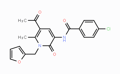 CAS No. 477864-93-0, N-[5-Acetyl-1-(2-furylmethyl)-6-methyl-2-oxo-1,2-dihydro-3-pyridinyl]-4-chlorobenzenecarboxamide