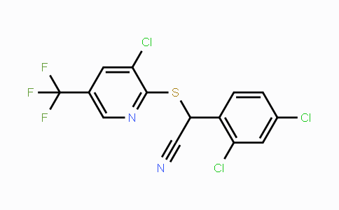 CAS No. 477865-19-3, 2-{[3-Chloro-5-(trifluoromethyl)-2-pyridinyl]sulfanyl}-2-(2,4-dichlorophenyl)acetonitrile