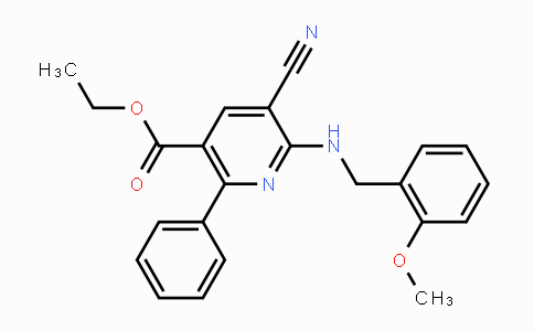 CAS No. 477866-14-1, Ethyl 5-cyano-6-[(2-methoxybenzyl)amino]-2-phenylnicotinate