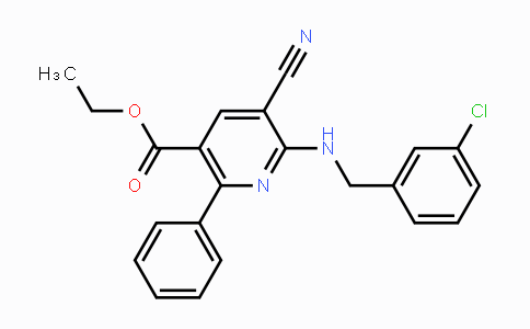 CAS No. 477866-15-2, Ethyl 6-[(3-chlorobenzyl)amino]-5-cyano-2-phenylnicotinate