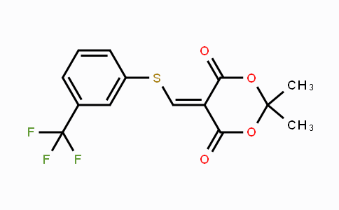 CAS No. 477866-39-0, 2,2-Dimethyl-5-({[3-(trifluoromethyl)phenyl]sulfanyl}methylene)-1,3-dioxane-4,6-dione