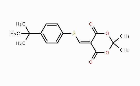 CAS No. 477866-41-4, 5-({[4-(tert-Butyl)phenyl]sulfanyl}methylene)-2,2-dimethyl-1,3-dioxane-4,6-dione