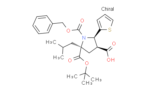 MC116A31 | 1486465-71-7 | (2R,3S,5S)-1-benzyloxycarbonyl-5-tert-butoxycarbonyl-5-isobutyl-2-(2-thienyl)pyrrolidine-3-carboxylic acid