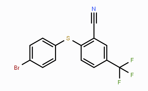 CAS No. 477867-11-1, 2-[(4-Bromophenyl)sulfanyl]-5-(trifluoromethyl)benzenecarbonitrile
