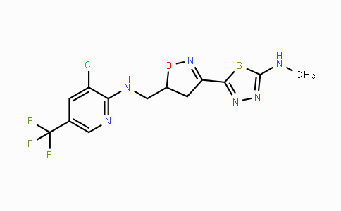 CAS No. 477867-49-5, 3-Chloro-N-({3-[5-(methylamino)-1,3,4-thiadiazol-2-yl]-4,5-dihydro-5-isoxazolyl}methyl)-5-(trifluoromethyl)-2-pyridinamine