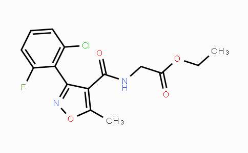 CAS No. 400823-29-2, Ethyl 2-({[3-(2-chloro-6-fluorophenyl)-5-methyl-4-isoxazolyl]carbonyl}amino)acetate