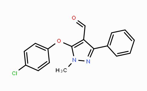 CAS No. 109925-44-2, 5-(4-Chlorophenoxy)-1-methyl-3-phenyl-1H-pyrazole-4-carbaldehyde