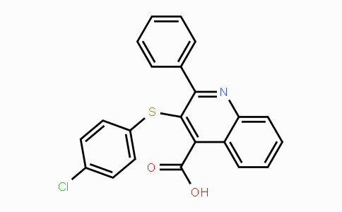 CAS No. 477867-87-1, 3-[(4-Chlorophenyl)sulfanyl]-2-phenyl-4-quinolinecarboxylic acid