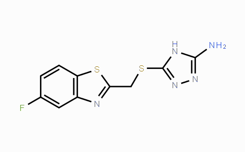 CAS No. 338392-00-0, 5-{[(5-Fluoro-1,3-benzothiazol-2-yl)methyl]sulfanyl}-4H-1,2,4-triazol-3-amine