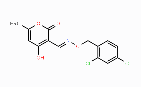 CAS No. 477868-26-1, 4-Hydroxy-6-methyl-2-oxo-2H-pyran-3-carbaldehyde O-(2,4-dichlorobenzyl)oxime